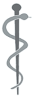 Äskulapstab als Logo